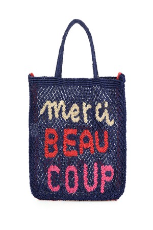 Merci Beau Coup Large Bag - Indigo and red multi
