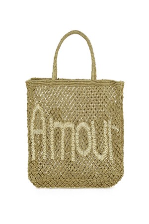 'Amour' Small Bag - Khaki and natural