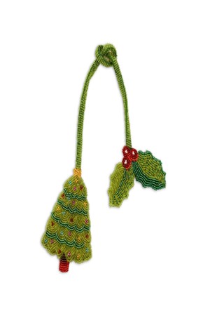 Christmas Tree Holly Bag Charm
