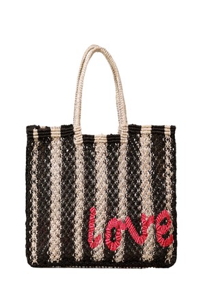 Lavinia Love Bag - Black and Natural