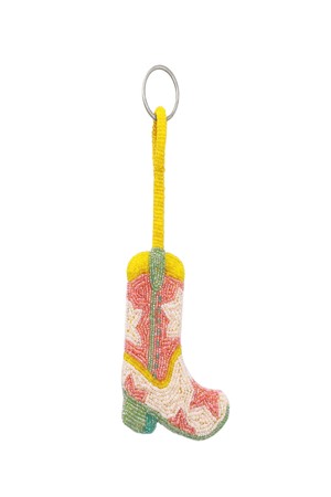 Cowboy Boot Keyring - Pink