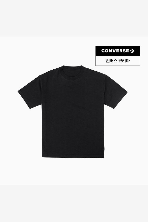 CONVERSE - 반팔티셔츠 - [컨버스] 코튼 저지 루즈 티셔츠 블랙 MCH653-023