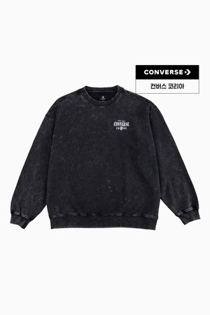 [컨버스] 워시드 크루 플리스 블랙 UCJ123-023