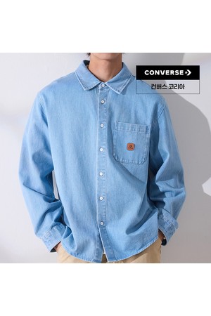 [컨버스] 데님 롱슬리브 우븐 셔츠 라이트 데님 블루 UCJ418-UHC