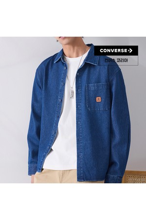 [컨버스] 데님 롱슬리브 우븐 셔츠 데님 블루 UCJ418-UHA