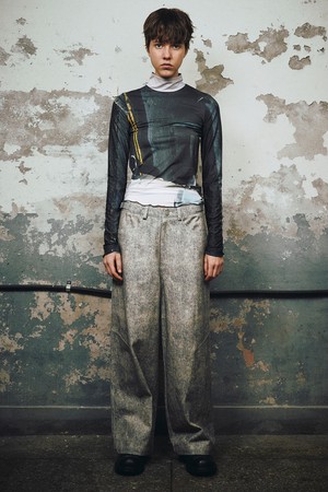 2-TONE WIDE DENIM PANTS (Blue)