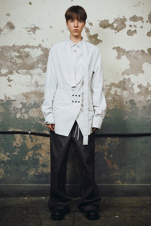 MINI WRAP SKIRT (Light Grey)