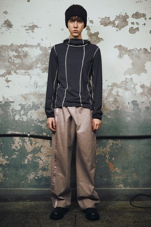 TWISTED COTTON PANTS (Pale Purple)