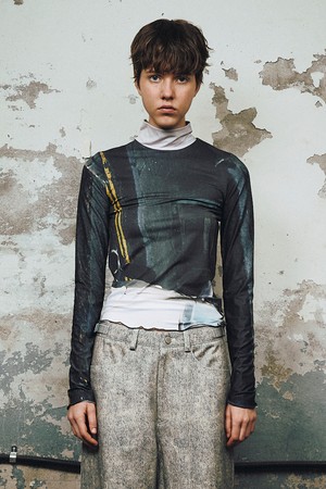 HI-NECK PRINTING LONG SLEEVE (Car)