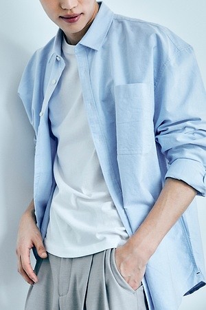 [ONLY ONLINE]  루즈핏 옥스포드 셔츠