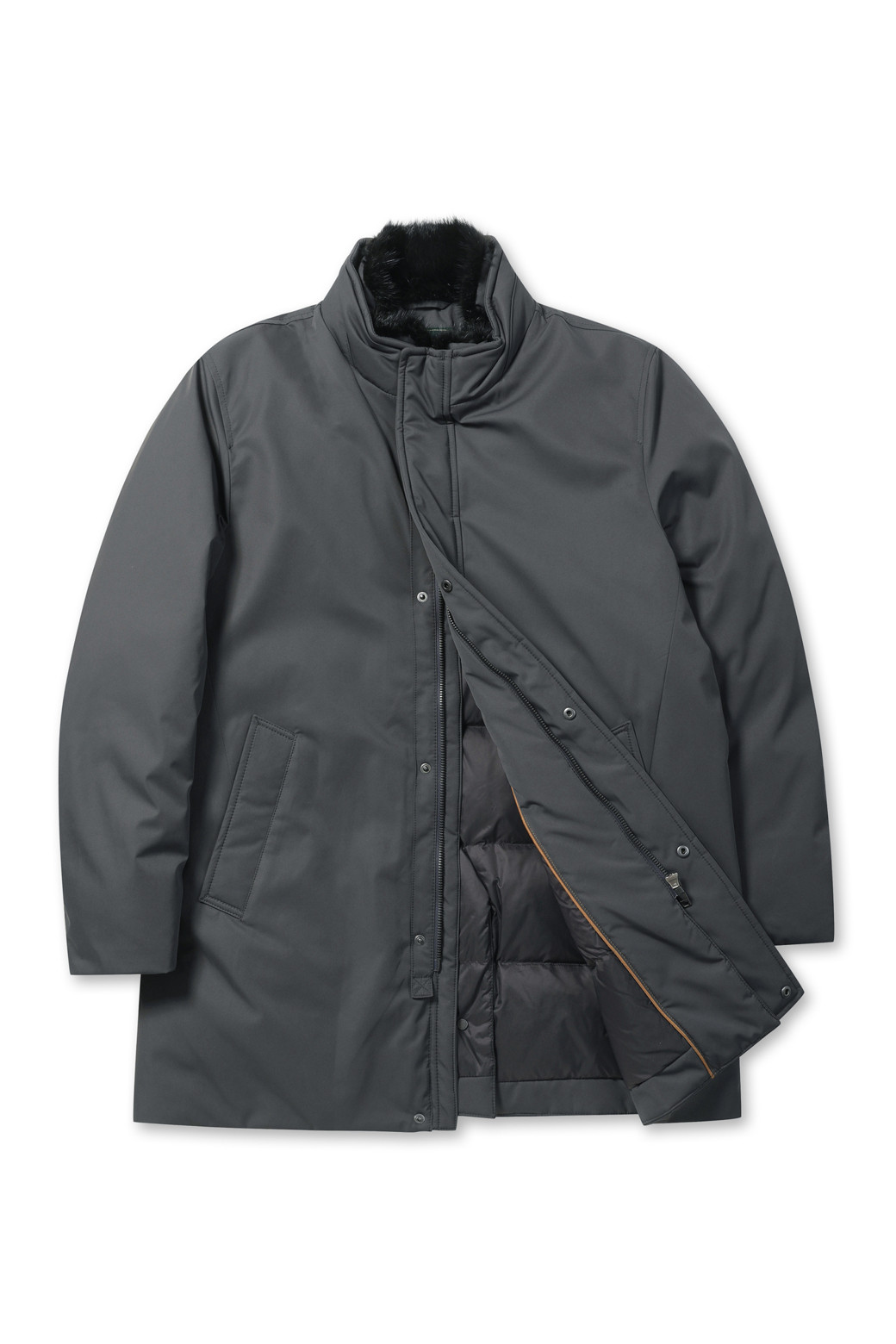 BRENTWOOD - 코트 - [셀렉션] 칼라 FUR 비즈 다운 코트