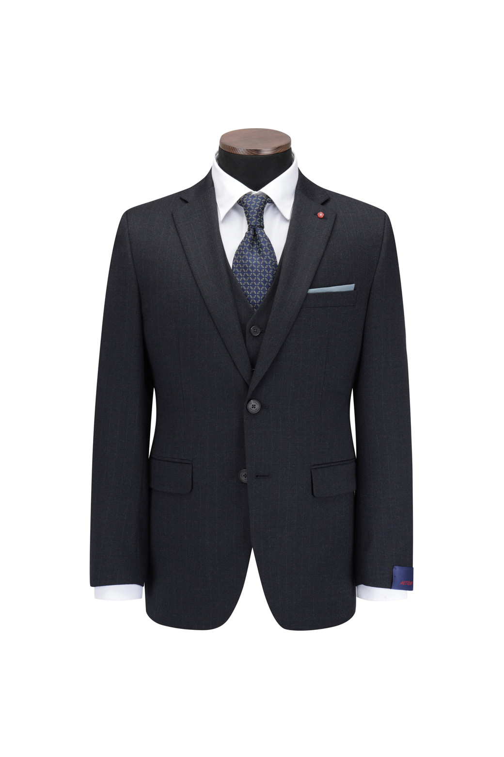 BRENTWOOD - 수트 - [액션슈트] 울블렌디드 스트라이프 슬림 슈트