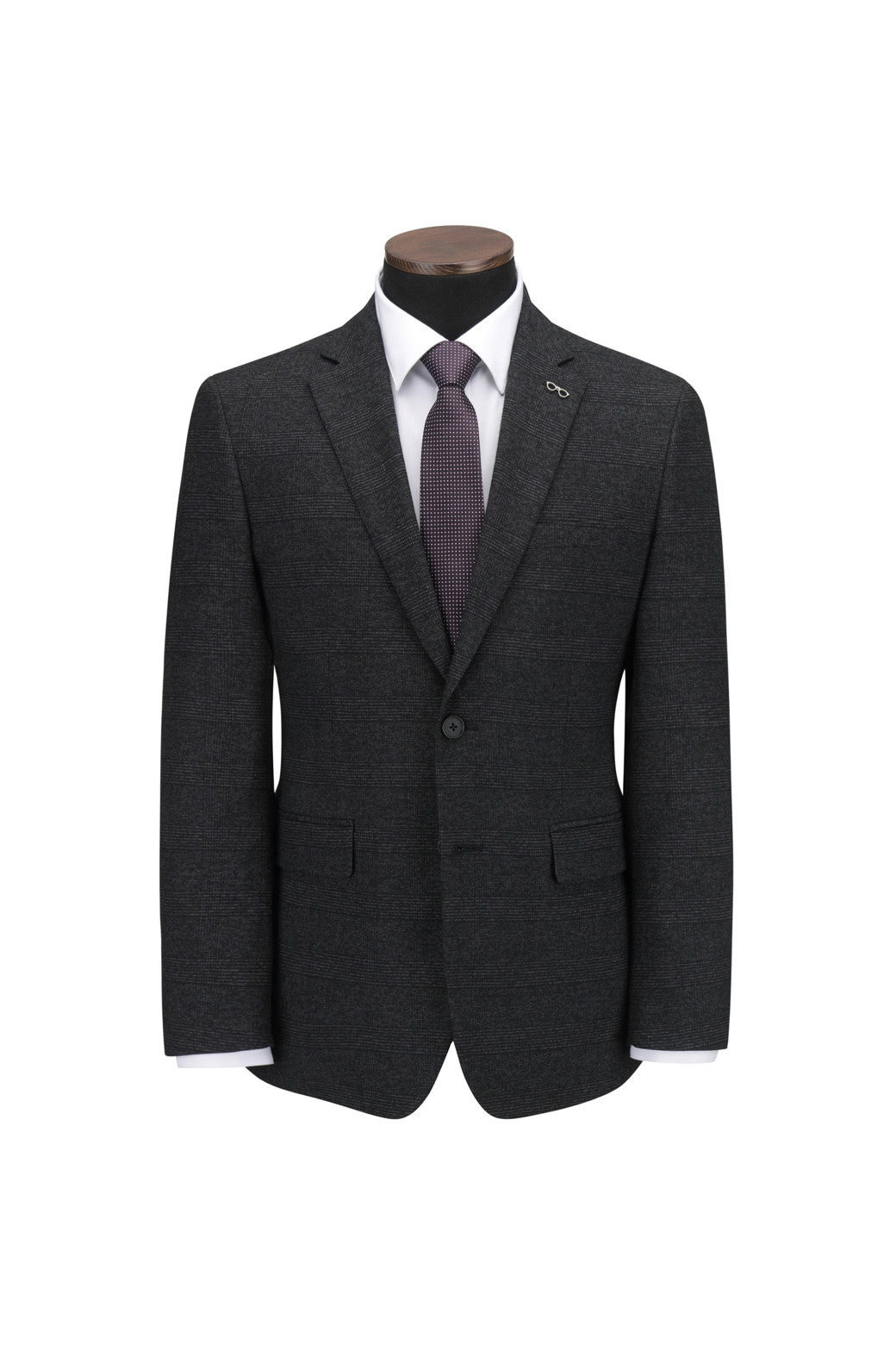 BRENTWOOD - 수트 - 울블렌디드 글렌체크 슬림 슈트