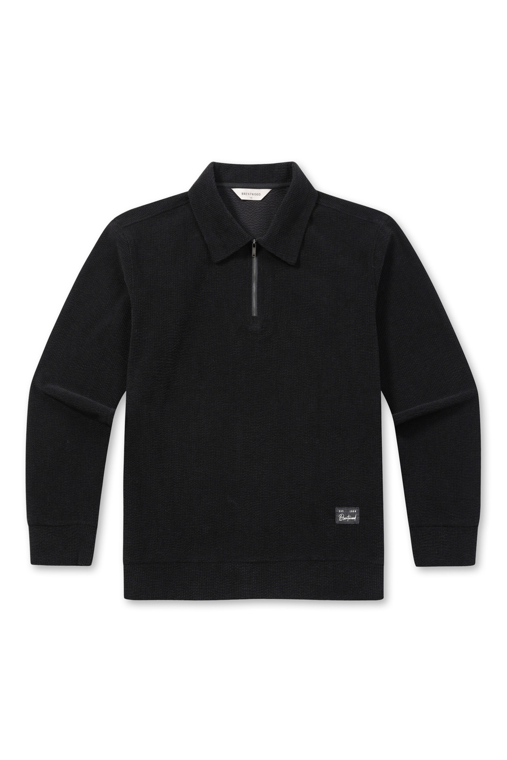 BRENTWOOD - 긴팔티셔츠 - [페트리코] 셔츠형 칼라 하프집업 티셔츠