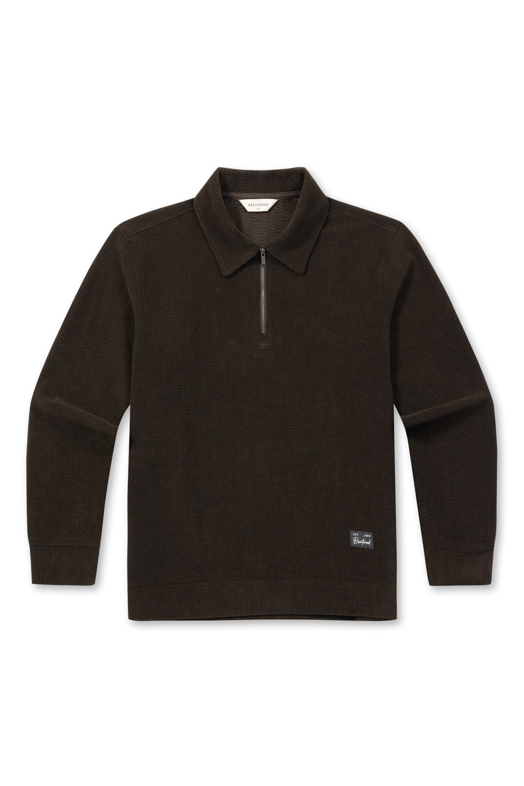 BRENTWOOD - 긴팔티셔츠 - [페트리코] 셔츠형 칼라 하프집업 티셔츠