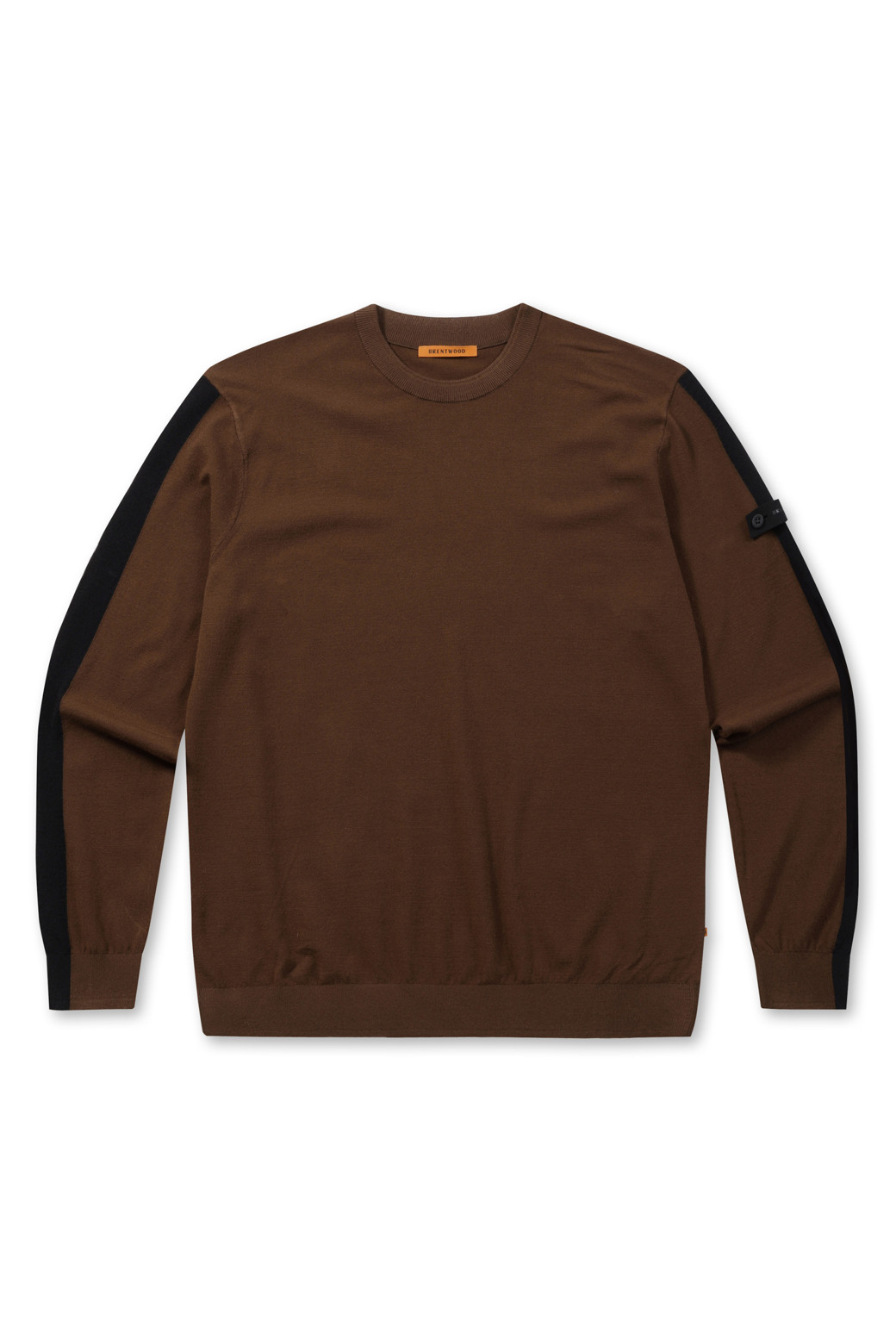 BRENTWOOD - 스웨터 - [라이프 퍼포먼스] 소매배색 워셔블 라운드넥 스웨터