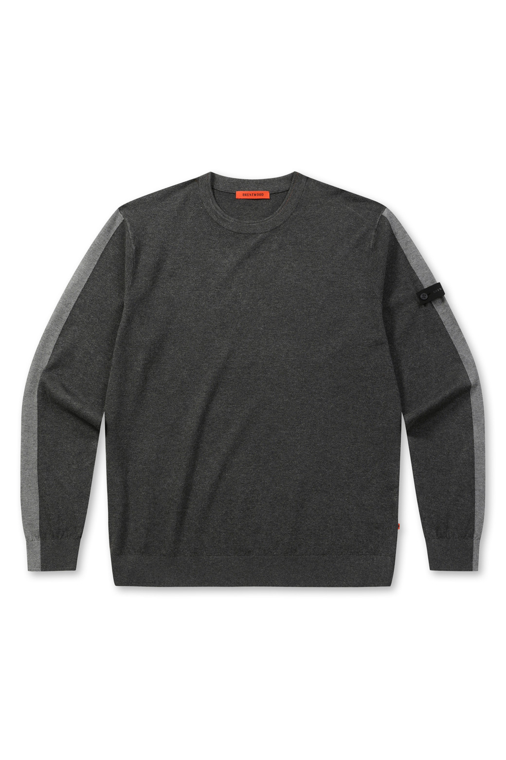 BRENTWOOD - 스웨터 - [라이프 퍼포먼스] 소매배색 워셔블 라운드넥 스웨터