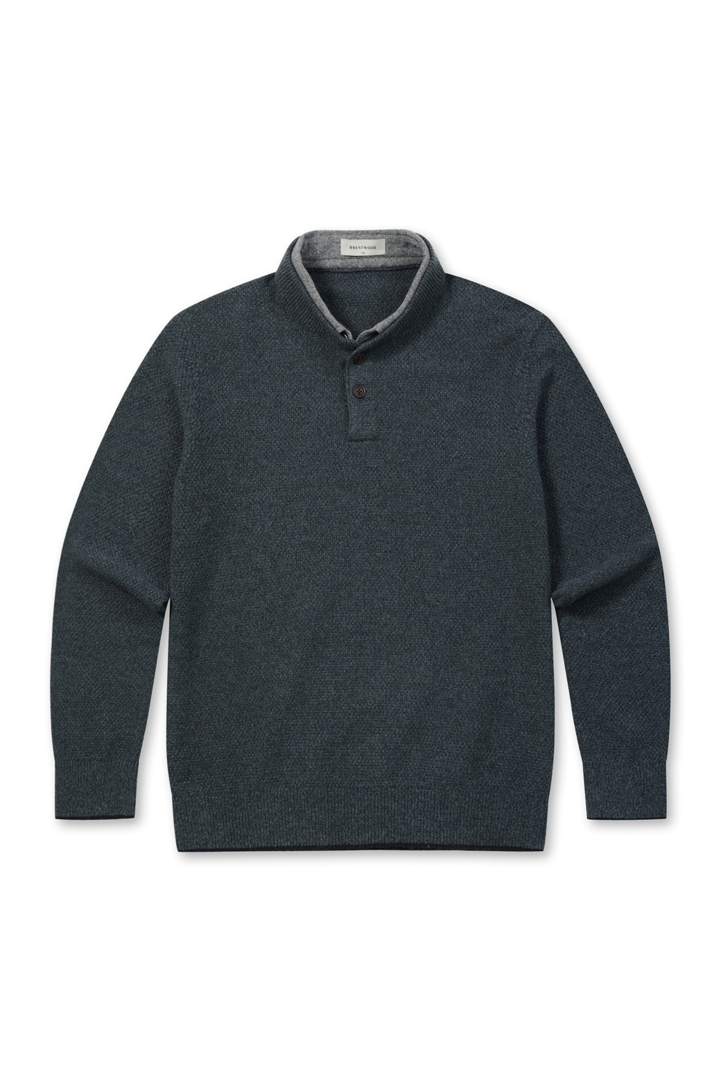 BRENTWOOD - 스웨터 - [이노버] 미니 숄 칼라 레이어드 스웨터