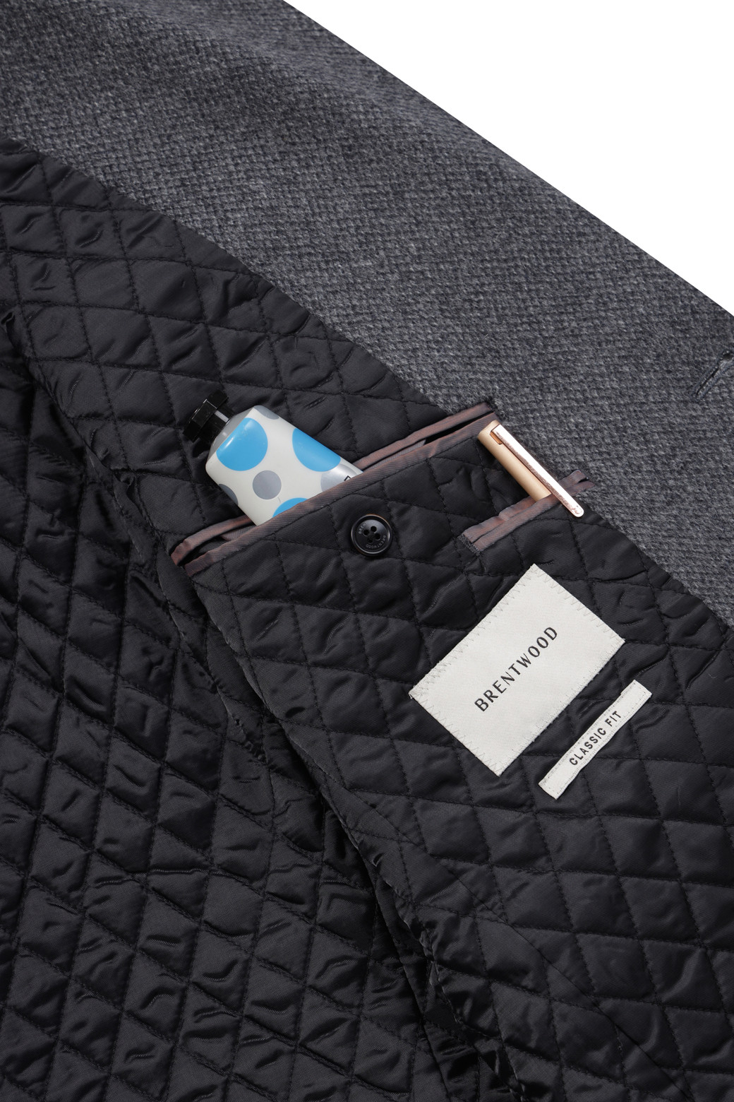 BRENTWOOD - 수트/블레이저자켓 - 울캐시미어 브러쉬드 퀼팅 자켓