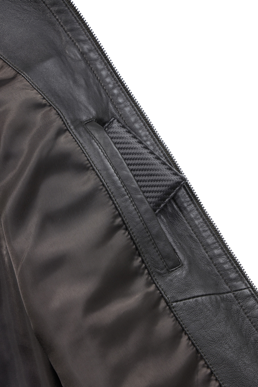 BRENTWOOD - 블루종/점퍼 - [볼더레더] 세미베지터블 양가죽 트러커