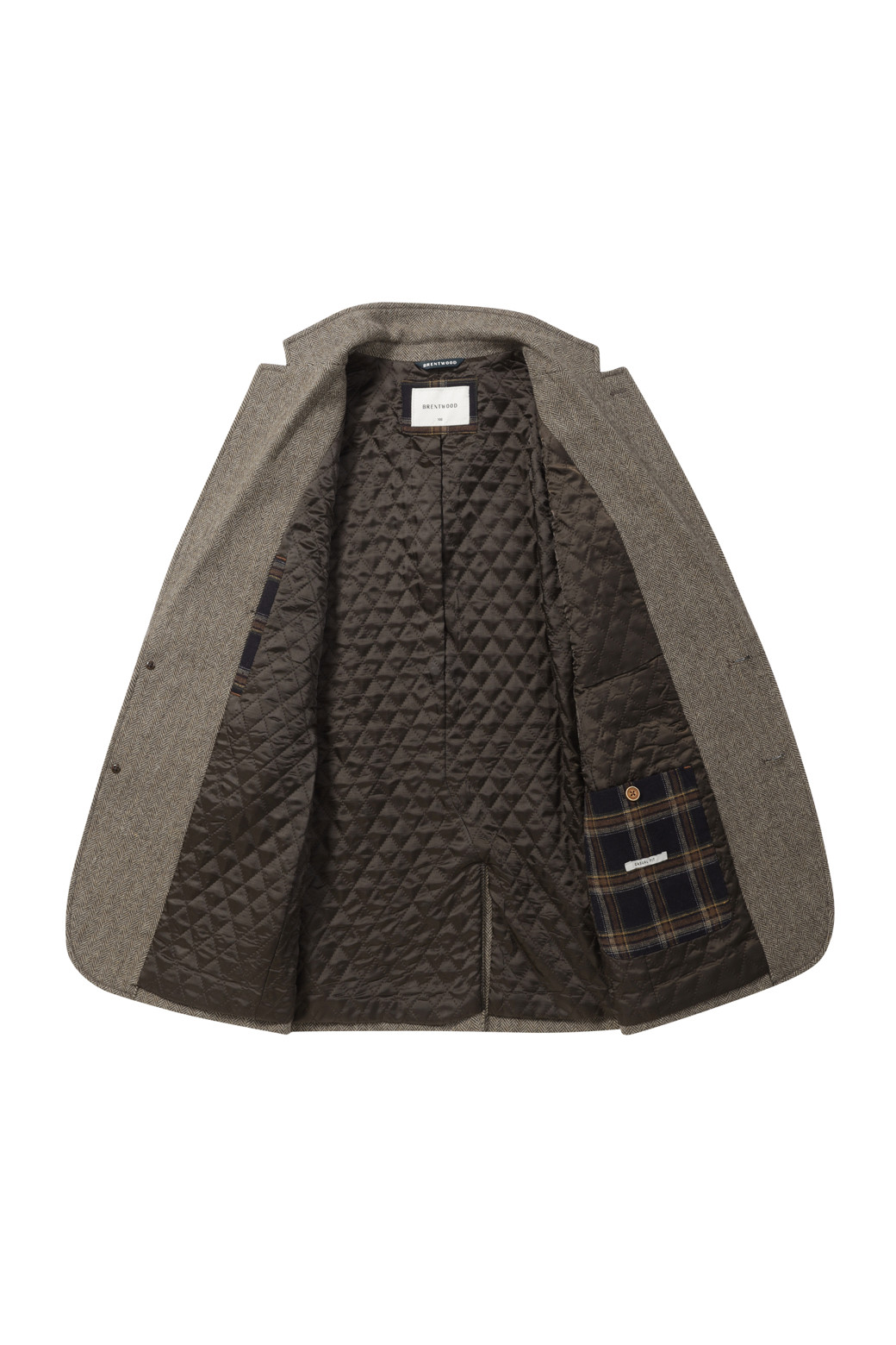 BRENTWOOD - 수트/블레이저자켓 - [헌팅자켓] 울블렌디드 헤링본 헌팅 자켓