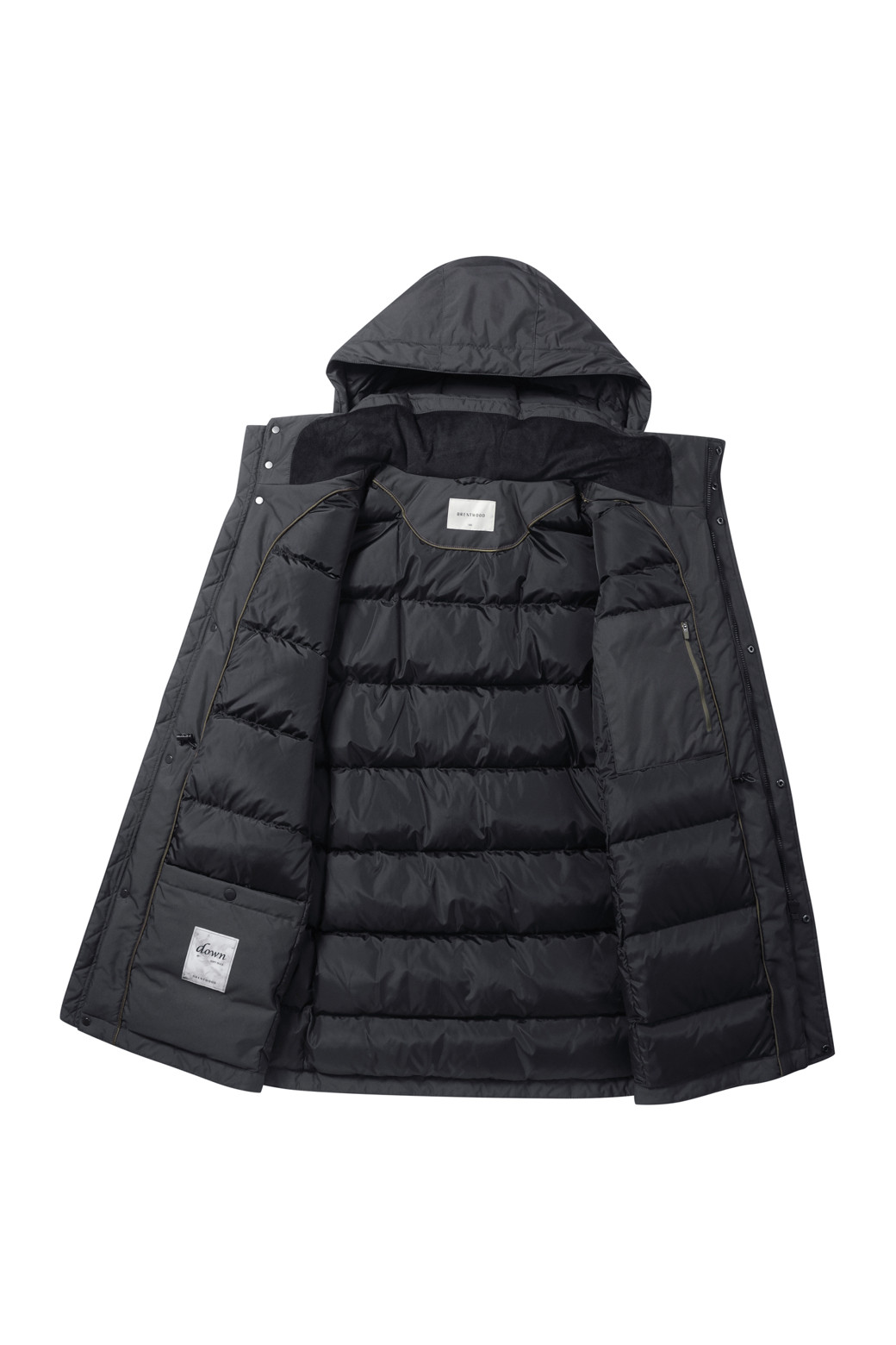 BRENTWOOD - 다운/패딩 - 후드 탈착 다운 사파리