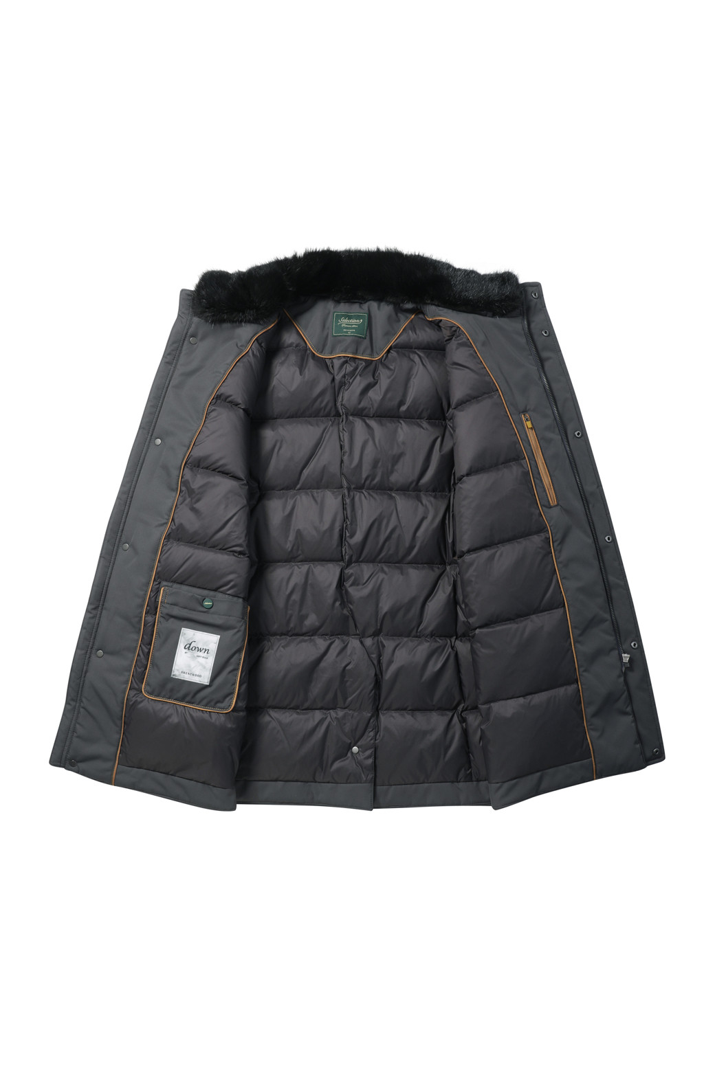 BRENTWOOD - 코트 - [셀렉션] 칼라 FUR 비즈 다운 코트