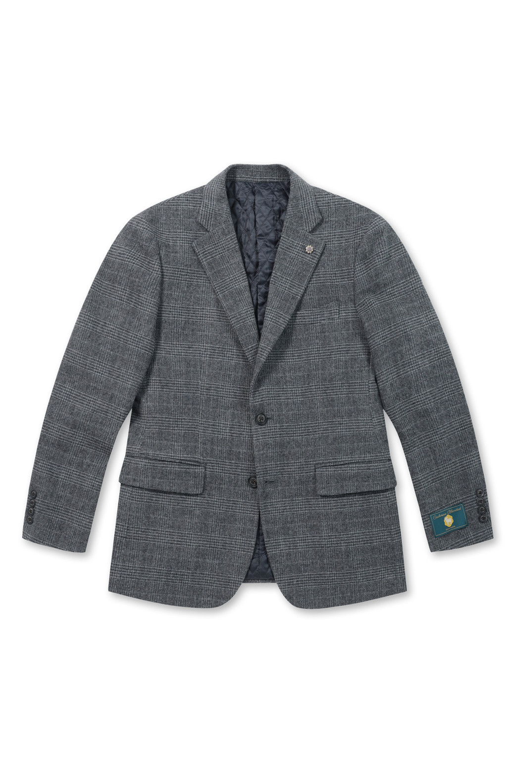 BRENTWOOD - 수트/블레이저자켓 - 울캐시미어 브러쉬드 퀼팅 체크 자켓