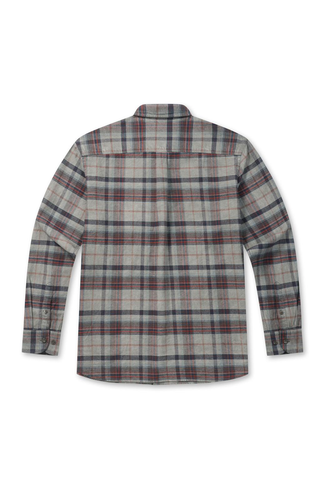 BRENTWOOD - 긴팔셔츠 - 가먼트다잉 체크 캐주얼셔츠