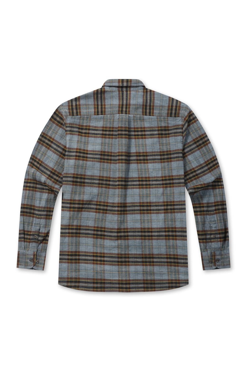 BRENTWOOD - 긴팔셔츠 - 가먼트다잉 체크 캐주얼셔츠