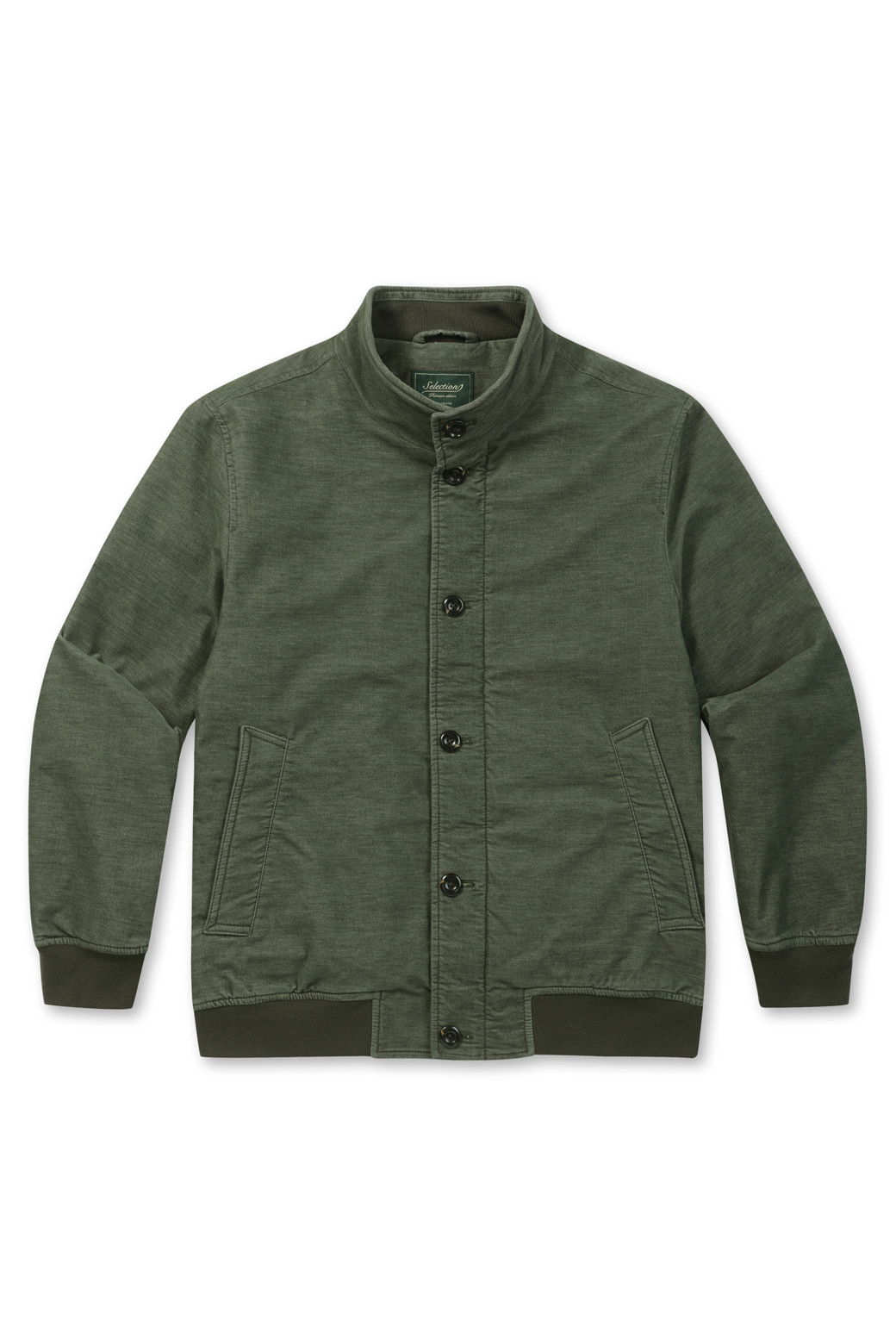 BRENTWOOD - 블루종/점퍼 - [셀렉션] 니트 배색 몰스킨 블루종