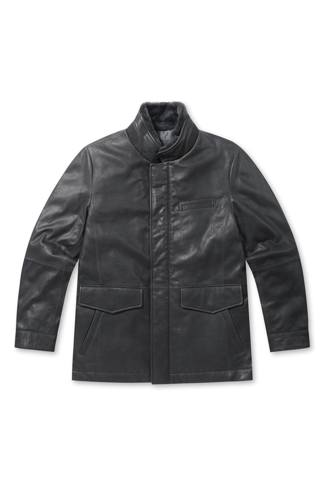 BRENTWOOD - 블루종/점퍼 - FUR 칼라 양가죽 다운 사파리