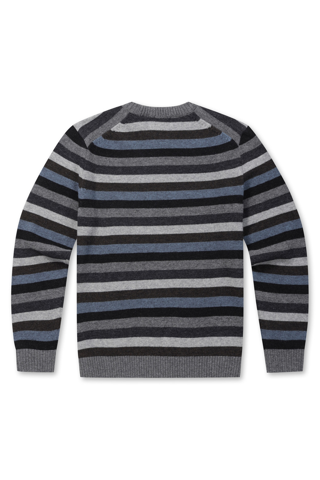 BRENTWOOD - 스웨터 - 멀티 컬러 블록 패턴 라운드넥 스웨터