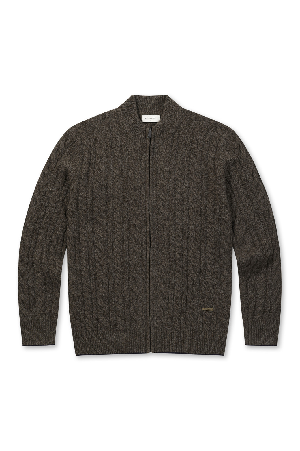 BRENTWOOD - 가디건 - 울100 케이블 집업 가디건