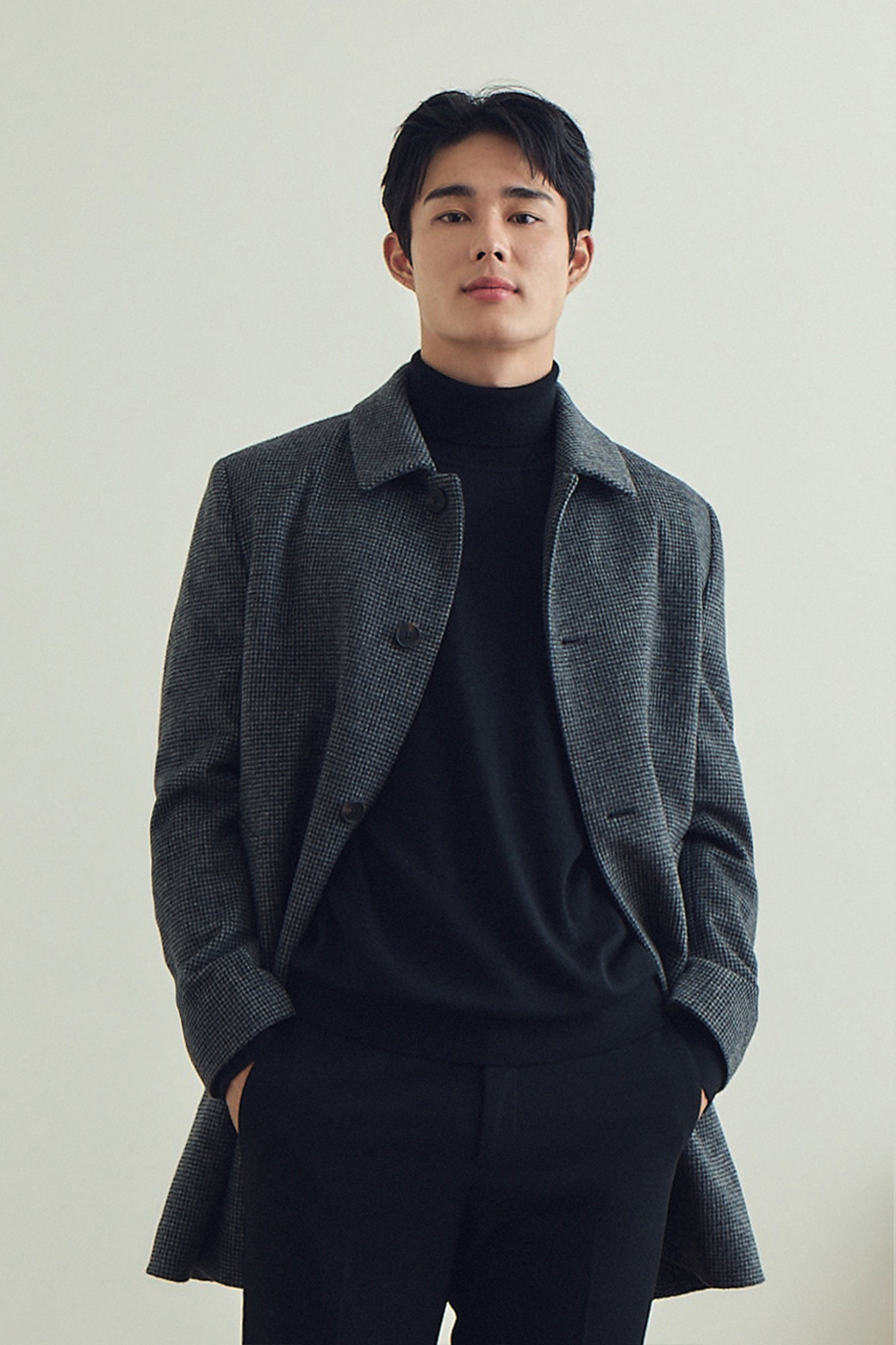 BRENTWOOD - 코트 - 울/캐시미어 블렌디드 하프 코트