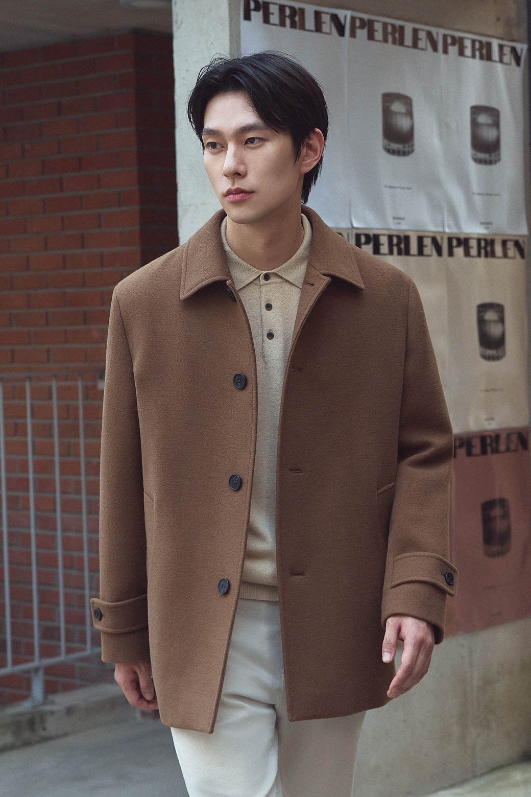 BRENTWOOD - 코트 - 트윌 조직 하프 코트