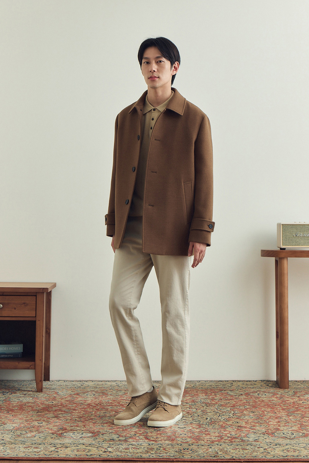 BRENTWOOD - 코트 - 트윌 조직 하프 코트