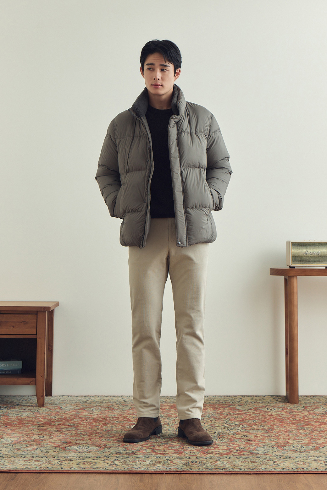 BRENTWOOD - 다운/패딩 - [에어다운] 칼라 FUR 다운 점퍼