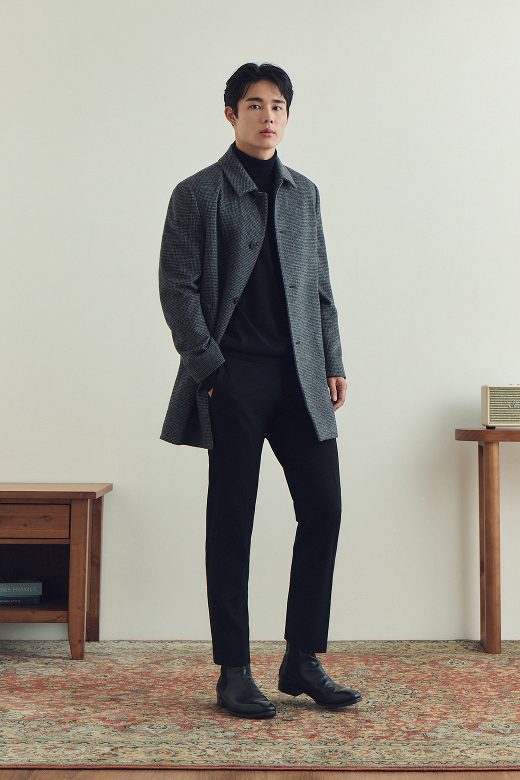 BRENTWOOD - 코트 - 울/캐시미어 블렌디드 하프 코트