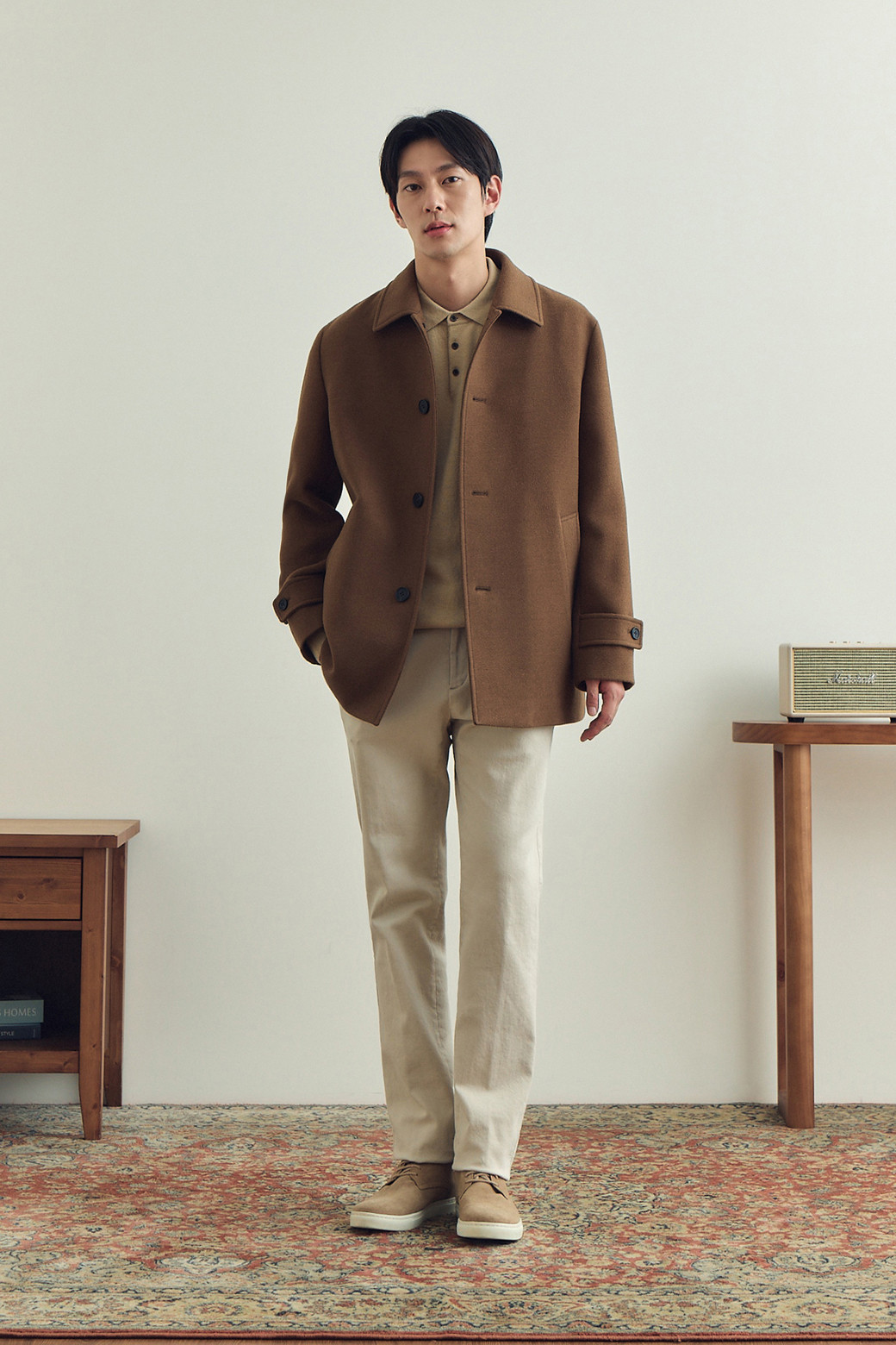 BRENTWOOD - 코트 - 트윌 조직 하프 코트