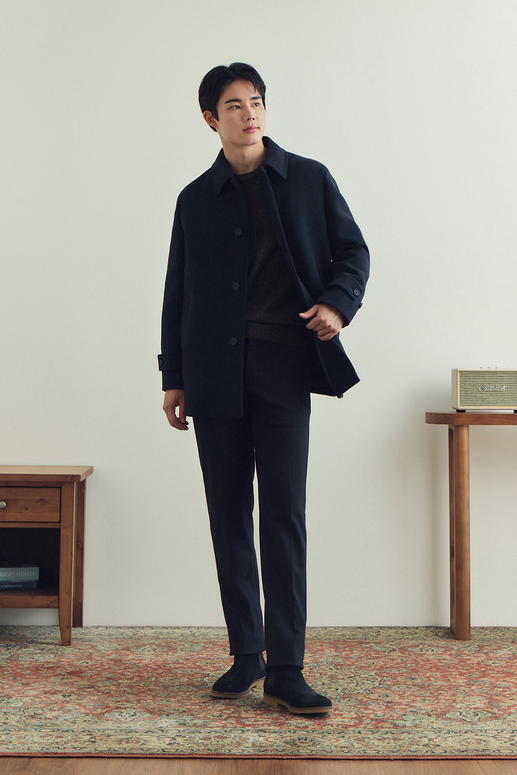 BRENTWOOD - 코트 - 트윌 조직 하프 코트