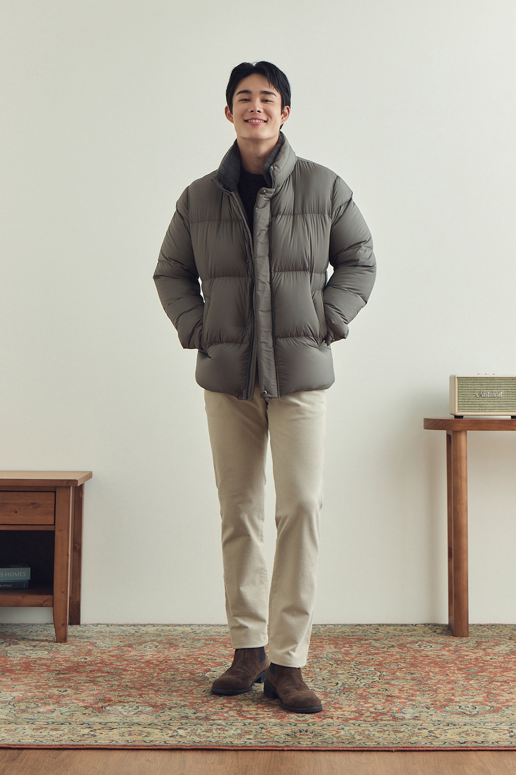 BRENTWOOD - 다운/패딩 - [에어다운] 칼라 FUR 다운 점퍼