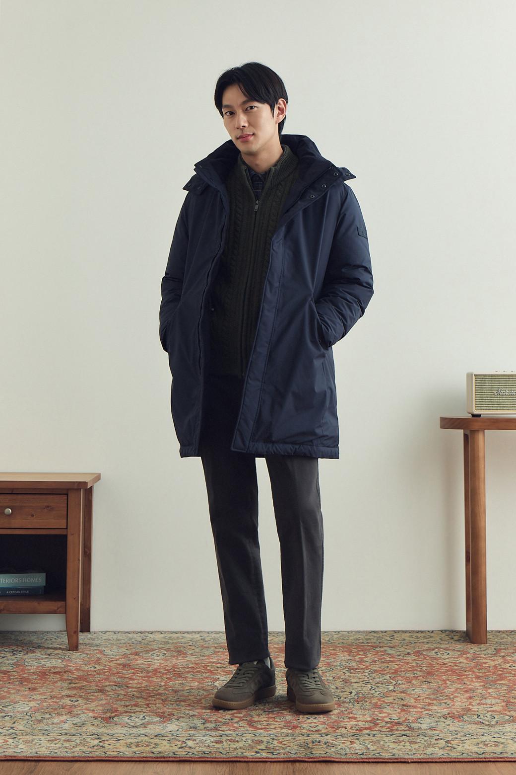 BRENTWOOD - 다운/패딩 - 후드 탈착 다운 사파리