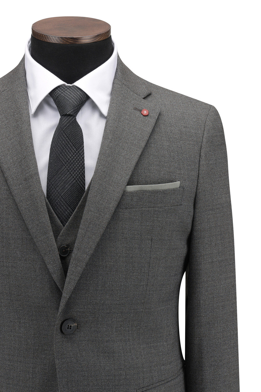 BRENTWOOD - 수트 - [액션슈트] 울블렌디드 멜란지 베이지 슬림 슈트