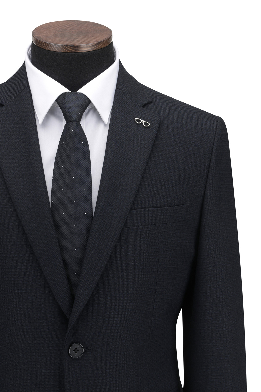 BRENTWOOD - 수트 - 울블렌디드 네이비 슬림 슈트