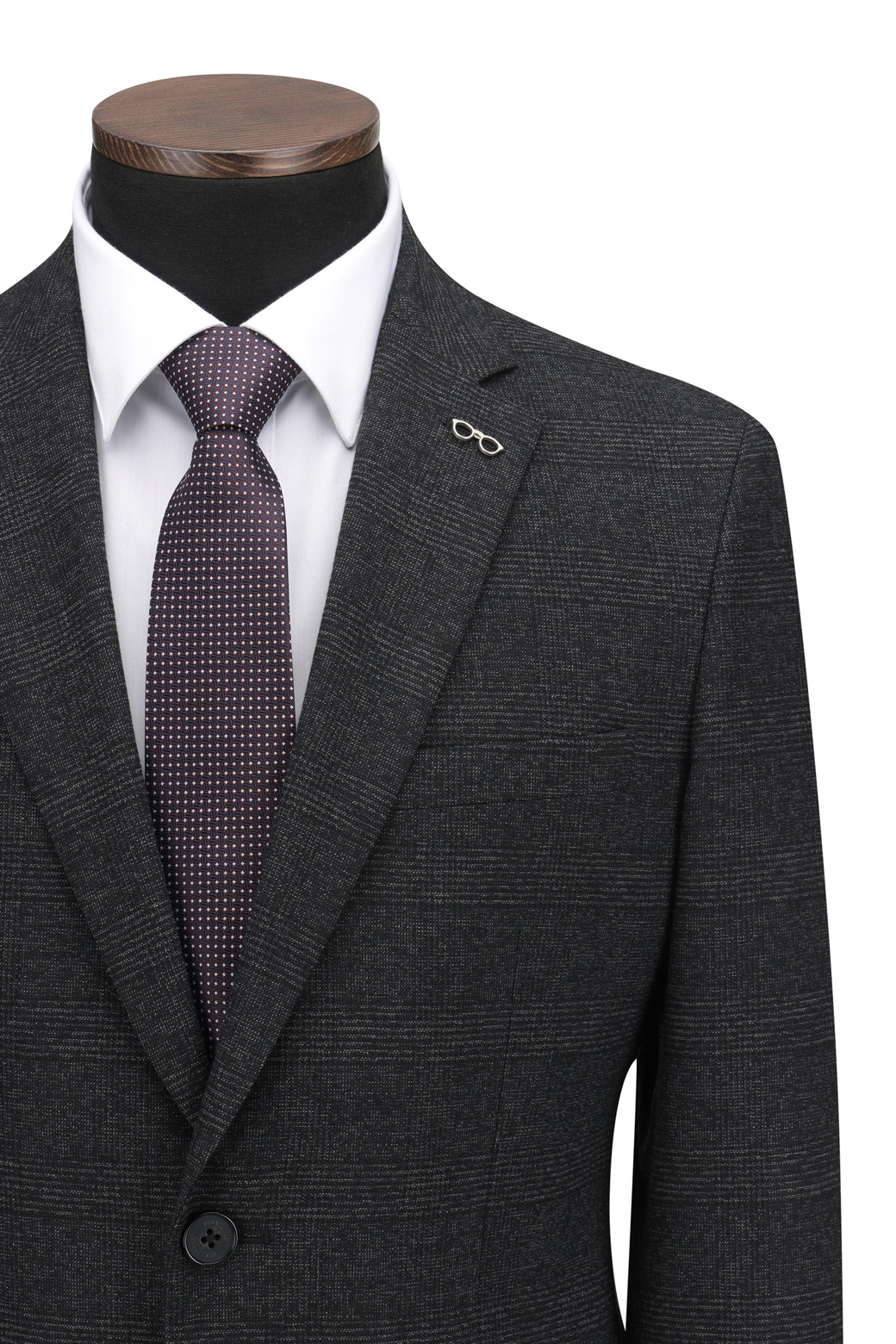 BRENTWOOD - 수트 - 울블렌디드 글렌체크 슬림 슈트