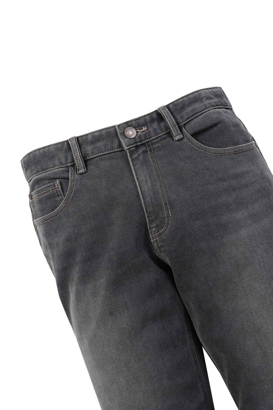 BRENTWOOD - 데님 - 스탠다드핏 기모 그레이 데님