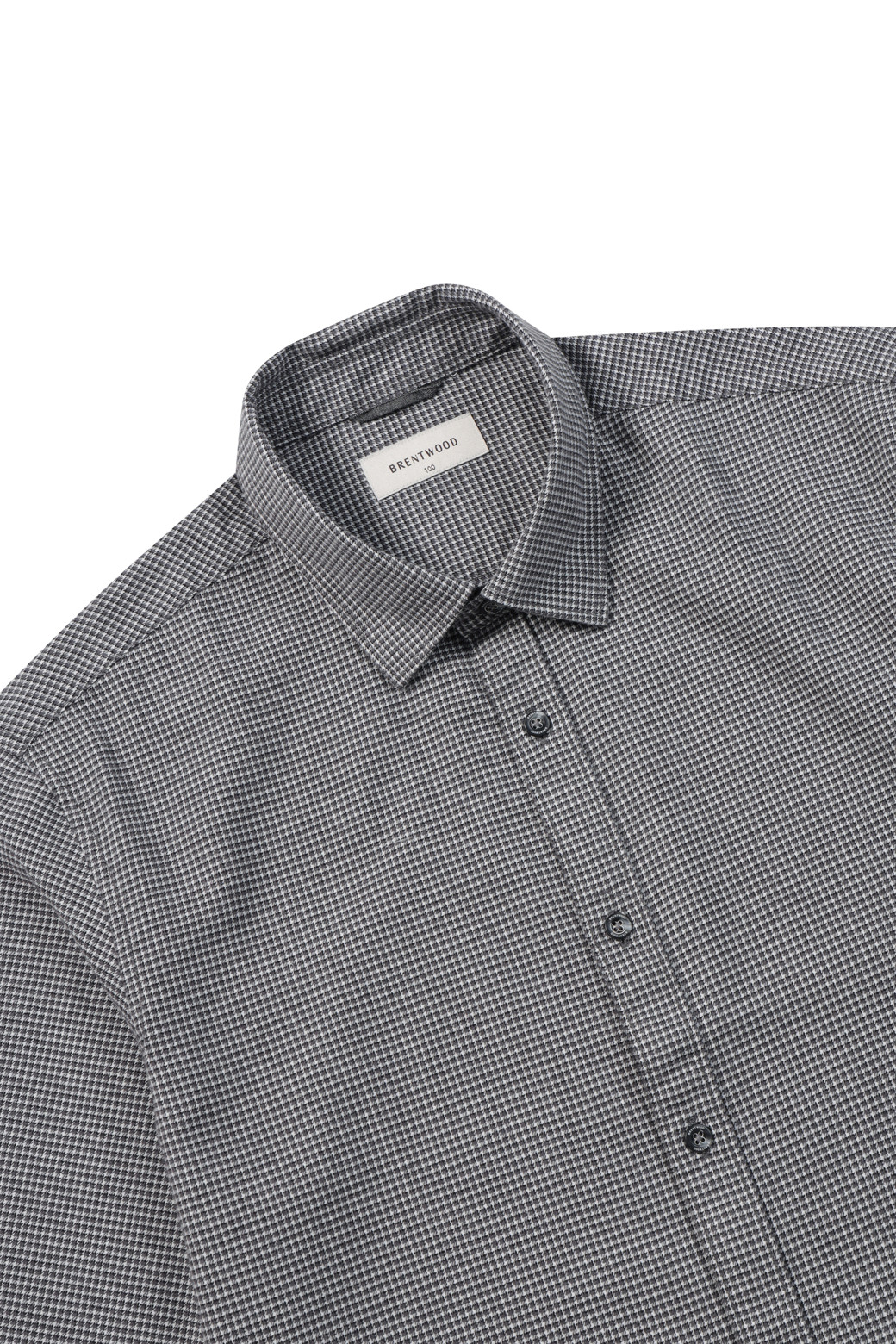 BRENTWOOD - 긴팔셔츠 - 솔리드 코튼 캐주얼셔츠