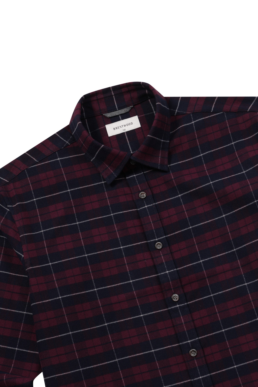 BRENTWOOD - 긴팔셔츠 - 레드 멀티체크 캐주얼셔츠