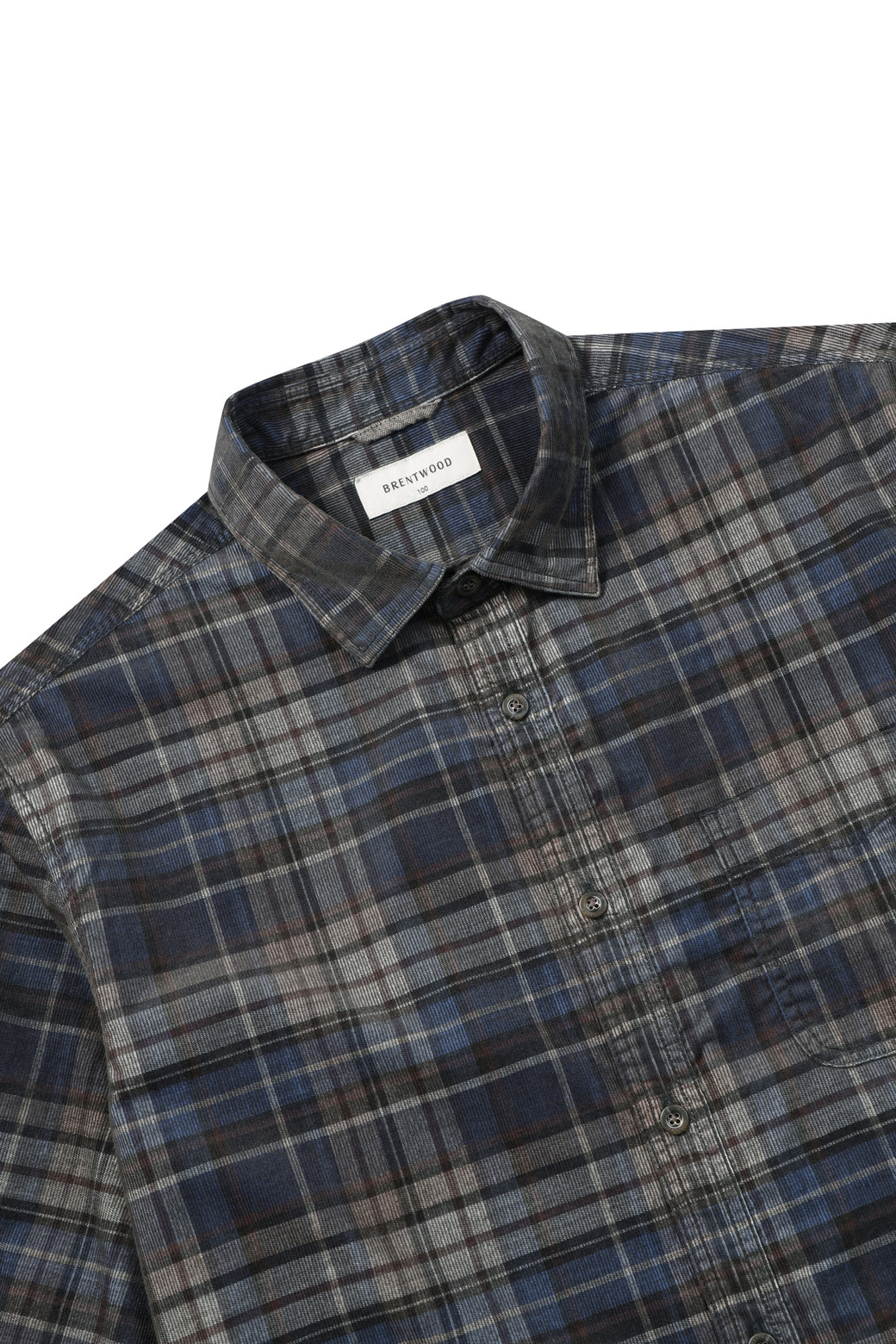 BRENTWOOD - 긴팔셔츠 - 체크 코듀로이 캐주얼셔츠
